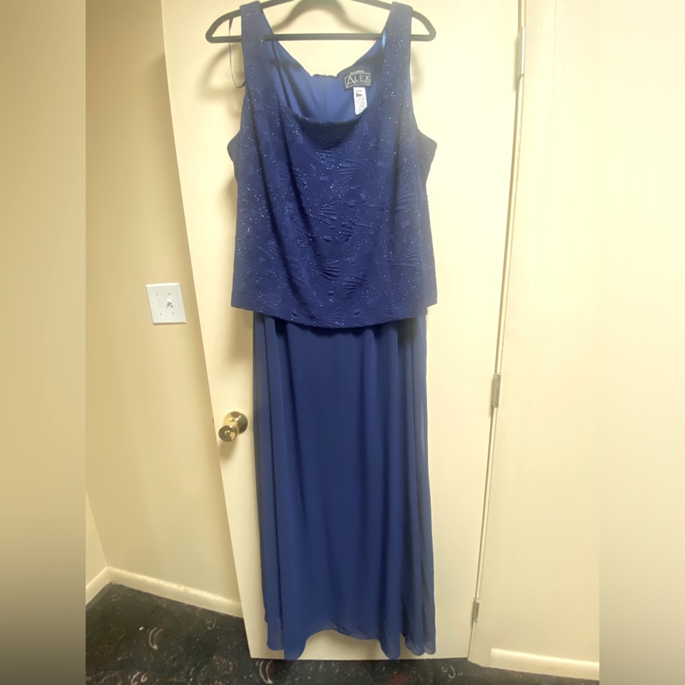 Alex Evenings Dark Navy Evening Dress